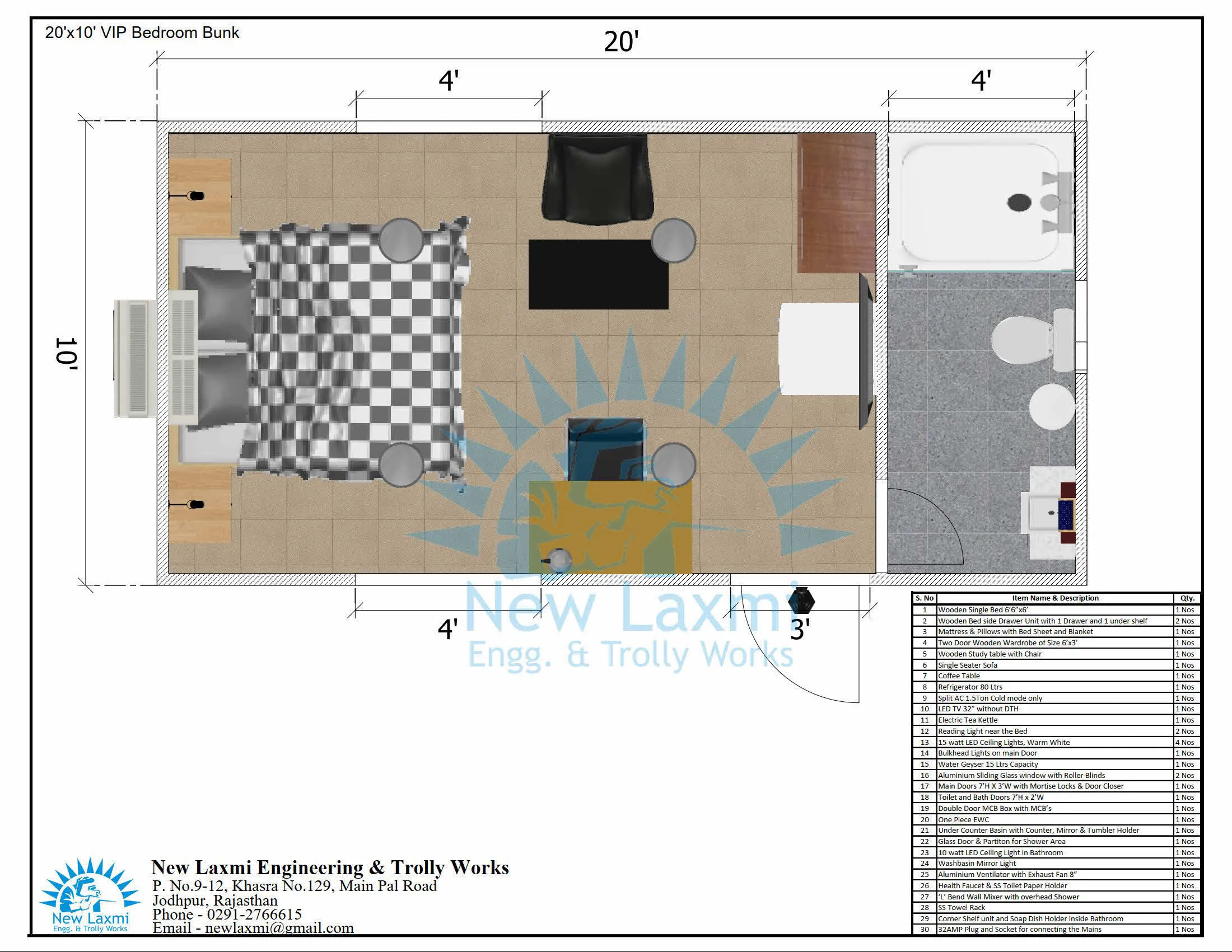 Office Cabin Layout
